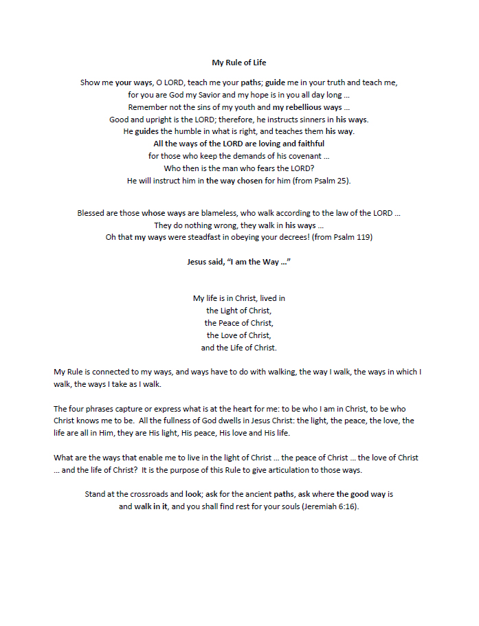 Brian Emmet’s Rule of&nbsp;Life